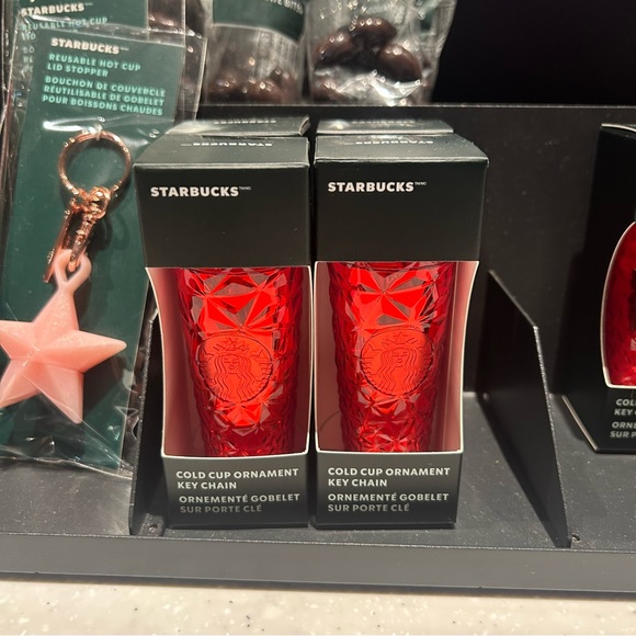 Starbucks Holiday Keychain Ornament Red , White Unicorn Prism & Star New 2023 - Picture 6 of 12